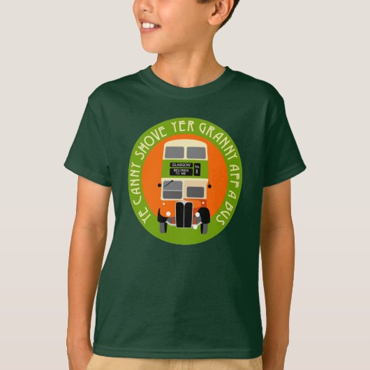Glasgow Dubbeldeckerbus T-shirt (Voorkant)