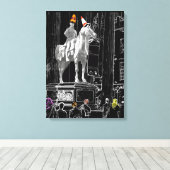 Glasgow Duke of Wellington Standbeeld Digitale kun Canvas Afdruk (Insitu (Houten vloer))
