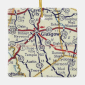 Glasgow KY  Map Keramisch Ornament (Voorkant)