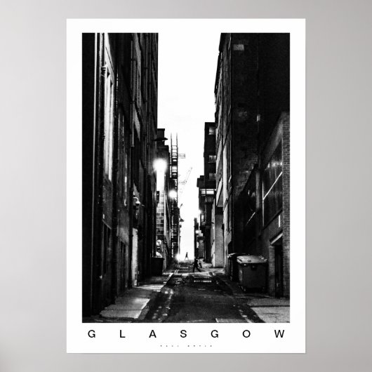 Glasgow Lane Poster (Voorkant)