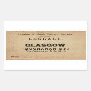 Glasgow Rechthoekige Sticker