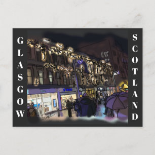 Glasgow-schotland briefkaart
