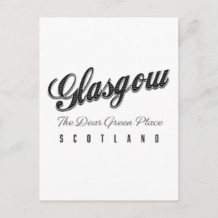 Glasgow Schotland "De lieve groene plek" Briefkaart