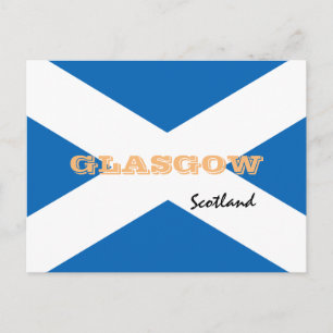 Glasgow - Schotse vlag en Schotland/sportfans Briefkaart
