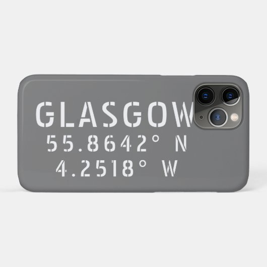 Glasgow Scotland Latitude & Longitude Case-Mate iPhone Case (Achterkant (horizontaal))