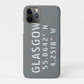 Glasgow Scotland Latitude & Longitude Case-Mate iPhone Case (Achterkant)
