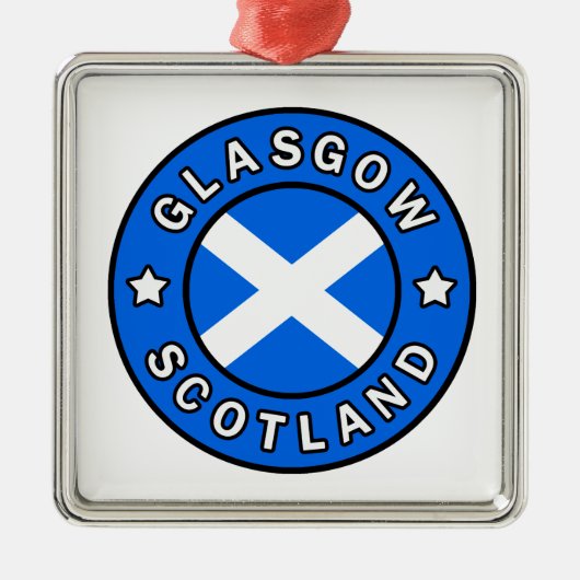 Glasgow Scotland Metalen Ornament (Voorkant)