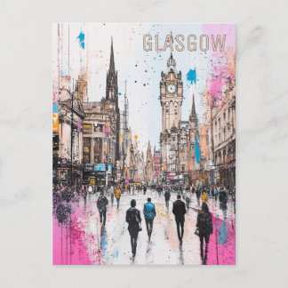 Glasgow Scotland Reizen Briefkaart