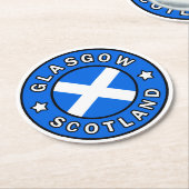 Glasgow Scotland Ronde Kartonnen Onderzetter (Gebogen)