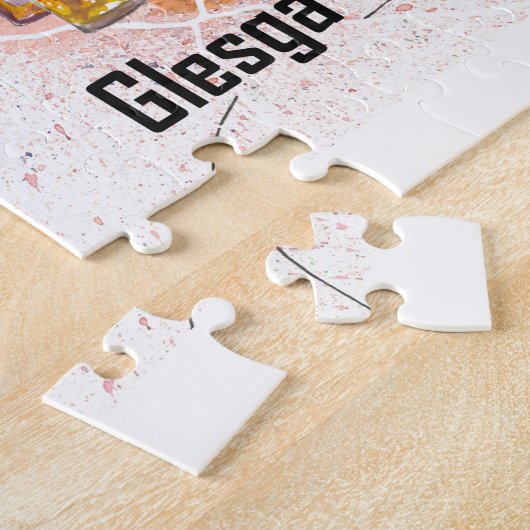 Glasgow Scotland Travel Map  Legpuzzel (Zijkant)