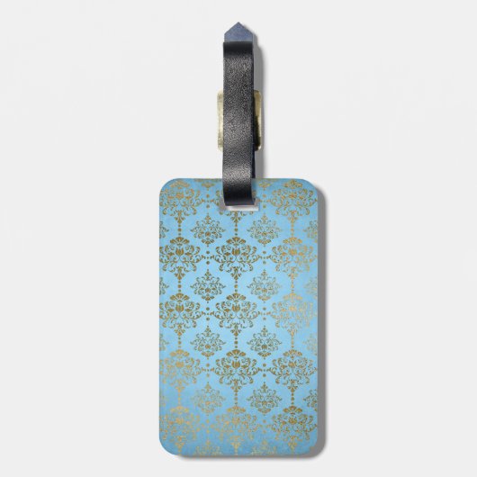 Glasgow Scottisn Girl Dancing with Bagpiper Bagagelabel (Achterkant verticaal)