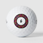 Glasgow Tartan Clan Pset Golf Balls Golfballen (Voorkant)