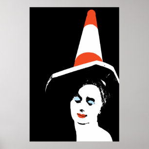 Glasgow Traffic Cone Girl Poster Print