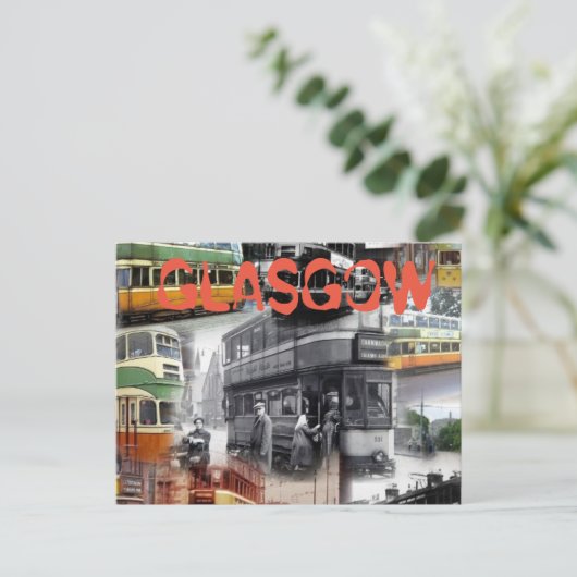 Glasgow Trams Briefkaart (Staand voorkant)