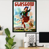 Glasgow Travel Poster (Thuiskantoor)