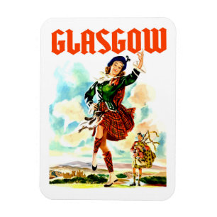 Glasgow, vrouw in kilt, magneet