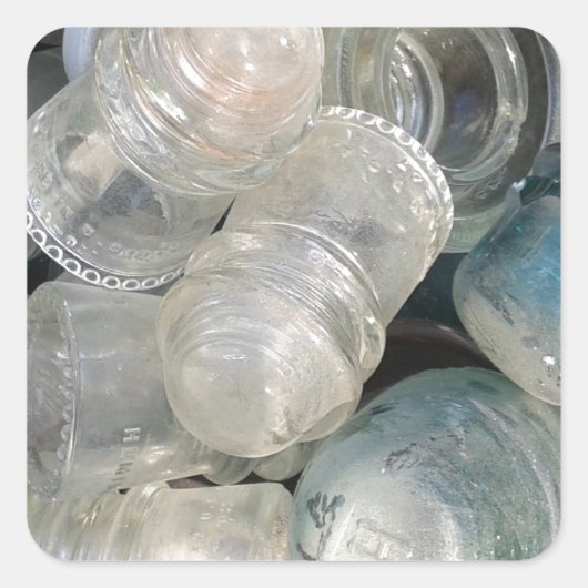  glasisolatoren vierkante sticker (Voorkant)