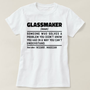 Glasmaker Noun Handgemaakte Werknemer Grappig Geze T-shirt