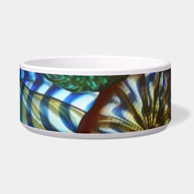 Glass Art Pet Bowl Voerbakje (Links)