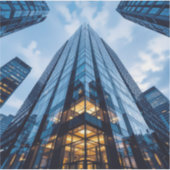 Glass Ascension - Square Vinyl Sticker (Voorkant)