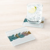 Glass Bunnies Glazen Onderzetter (Schuin)