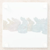 Glass Bunnies Glazen Onderzetter (Achterkant)
