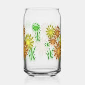 Glass Can - 3D Neon Flowers Blikvorm Glas (Rechts)