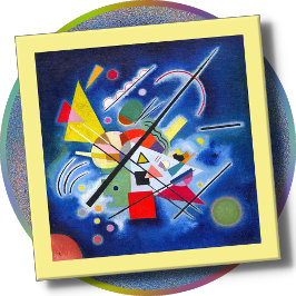 Glass COASTER - "Blue Painting" (1924) - Kandinsky Glazen Onderzetter