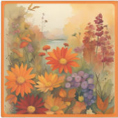 Glass COASTER - Golden Shades of Orange & Yellow Glazen Onderzetter