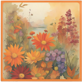 Glass COASTER - Golden Shades of Orange & Yellow Glazen Onderzetter