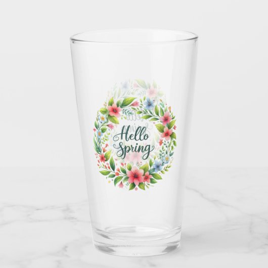 Glass Cup-Spring Floral Drinkware Glas (Voorkant)