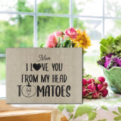 Glass Custom I Love You from My Head Tomaten Snijplank