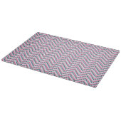 Glass Cutting Board Chevron Stippen Pink+ Snijplank (Hoek)
