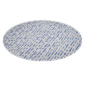 Glass Cutting Board Round - Blue Stripe Pattern Snijplank (Hoek)