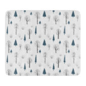 Glass Cutting Board - Winter Pattern Snijplank (Voorkant)