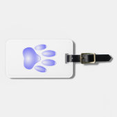 Glass Dog Paw Print Bagagelabel (Voorkant horizontaal)