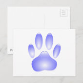 Glass Dog Paw Print Briefkaart (Voorkant / Achterkant)