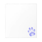 Glass Dog Paw Print Custom Notitieblok (Voorkant)
