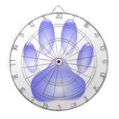 Glass Dog Paw Print Dartbord (Voorkant)