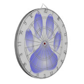 Glass Dog Paw Print Dartbord (Voorkant Links)