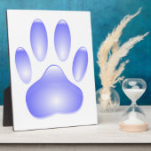 Glass Dog Paw Print Fotoplaat (Zijkant)