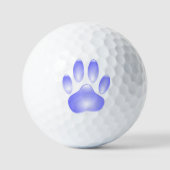 Glass Dog Paw Print Golfballen (Voorkant)