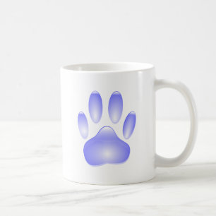 Glass Dog Paw Print Koffiemok
