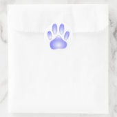 Glass Dog Paw Print Ronde Sticker (Tas)