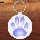 Glass Dog Paw Print Sleutelhanger (Achterkant)