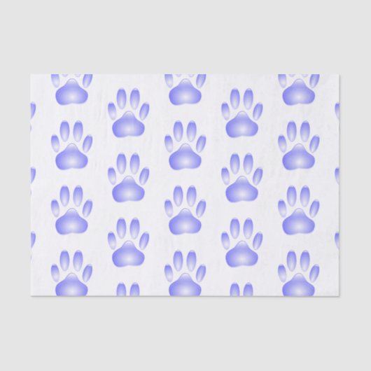 Glass Dog Paw Print Tissuepapier (Voorkant)