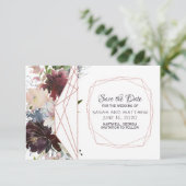 Glass Garden Geometric Wedding Save the Date (Staand voorkant)