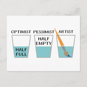 Glass Half Full Funny Meme Briefkaart