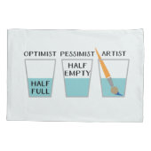 Glass Half Full Funny Meme Kussensloop (Achterkant)