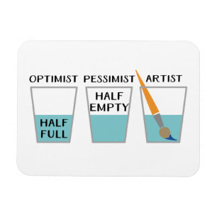 Glass Half Full Funny Meme Magneet